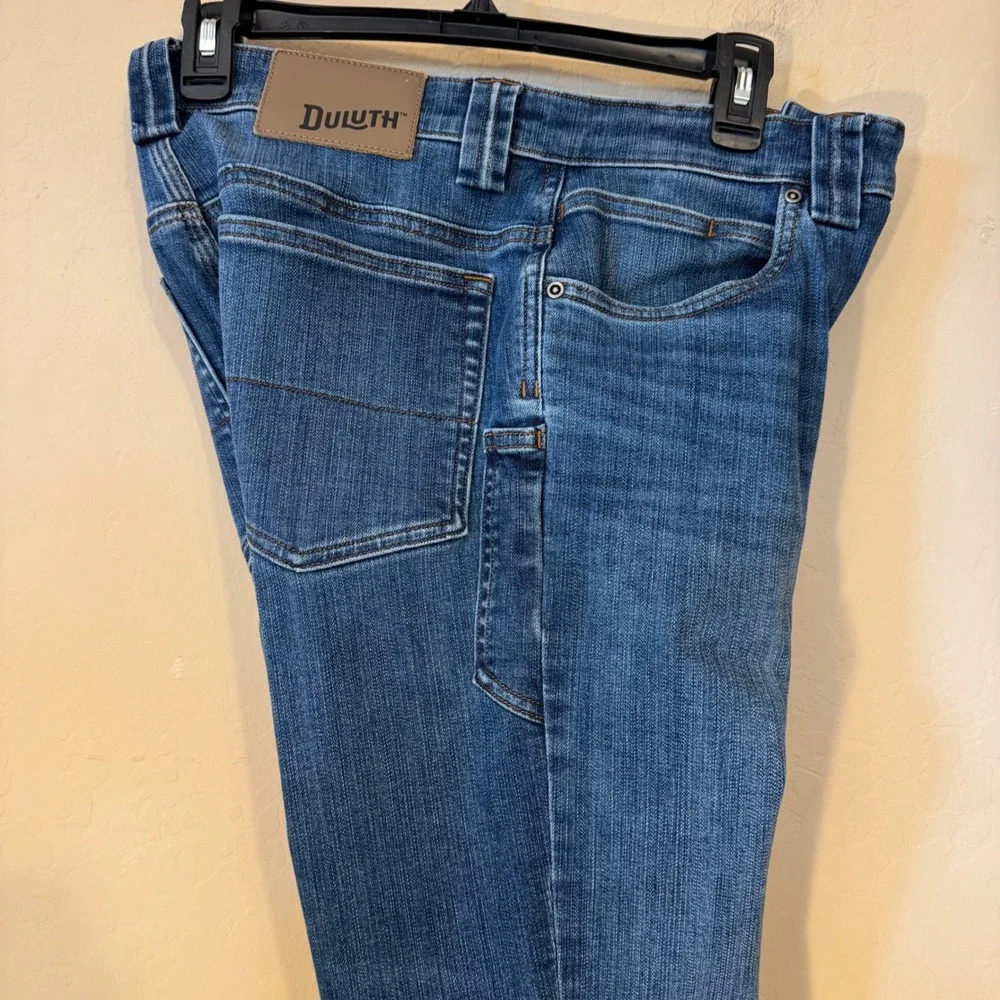 Duluth Trading Co Ballroom Double Flex Jeans Men 30x30‎ Slim Fit Blue Denim